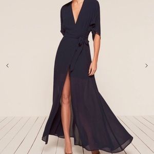 Reformation Winslow Maxi Dress Navy